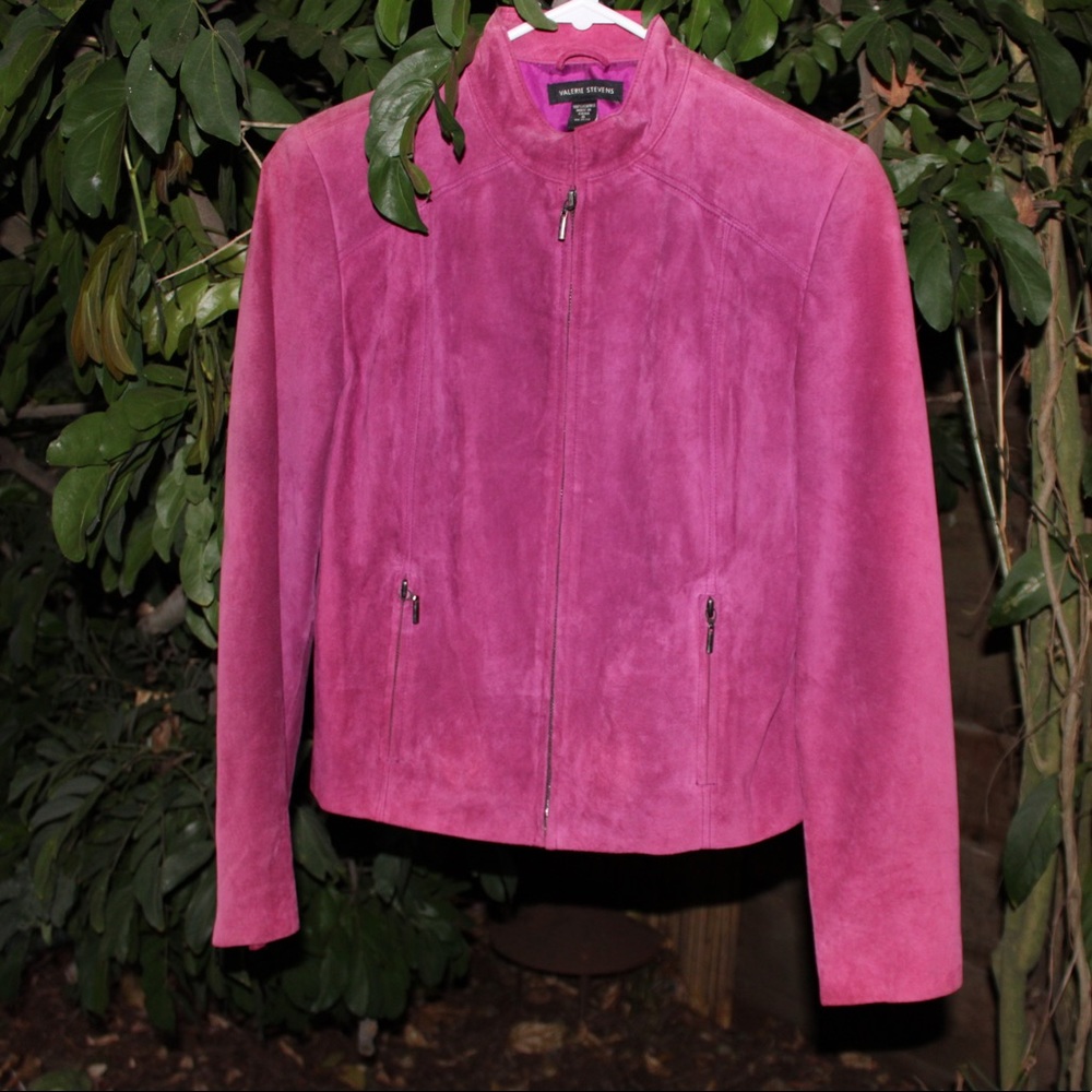 Fuscia Suede Jacket